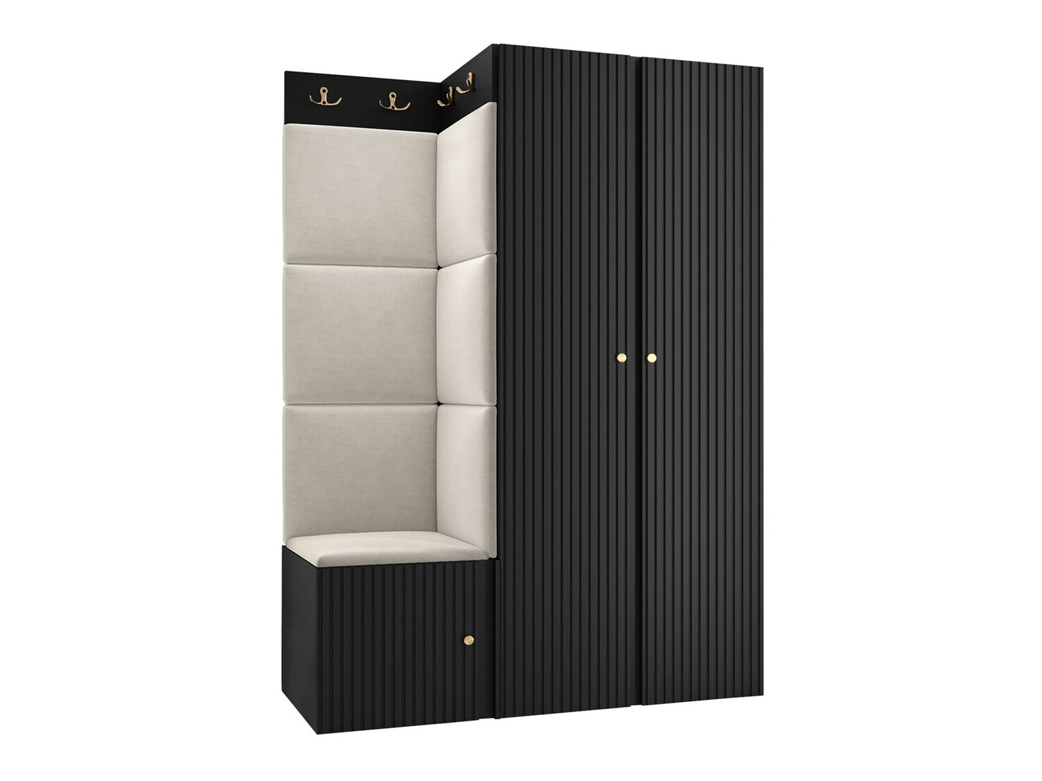 Előszoba garnitúra Hartford 387 (Fekete)