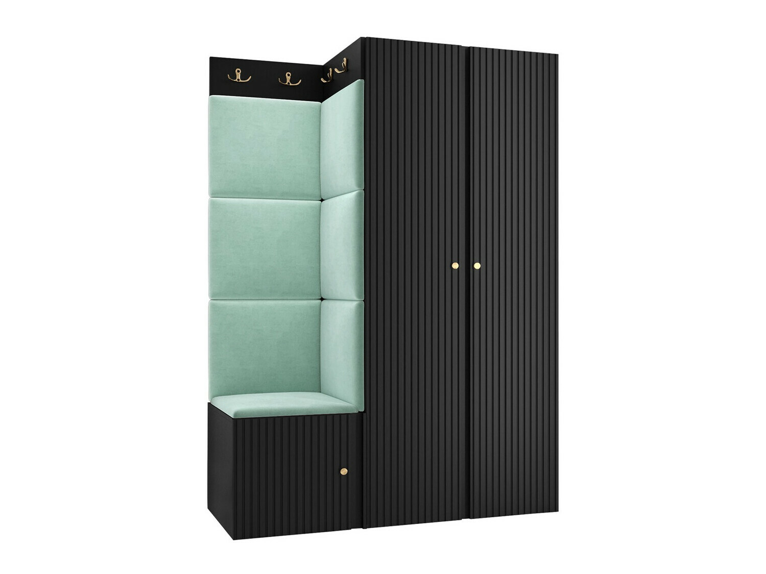 Előszoba garnitúra Hartford 387 (Fekete)