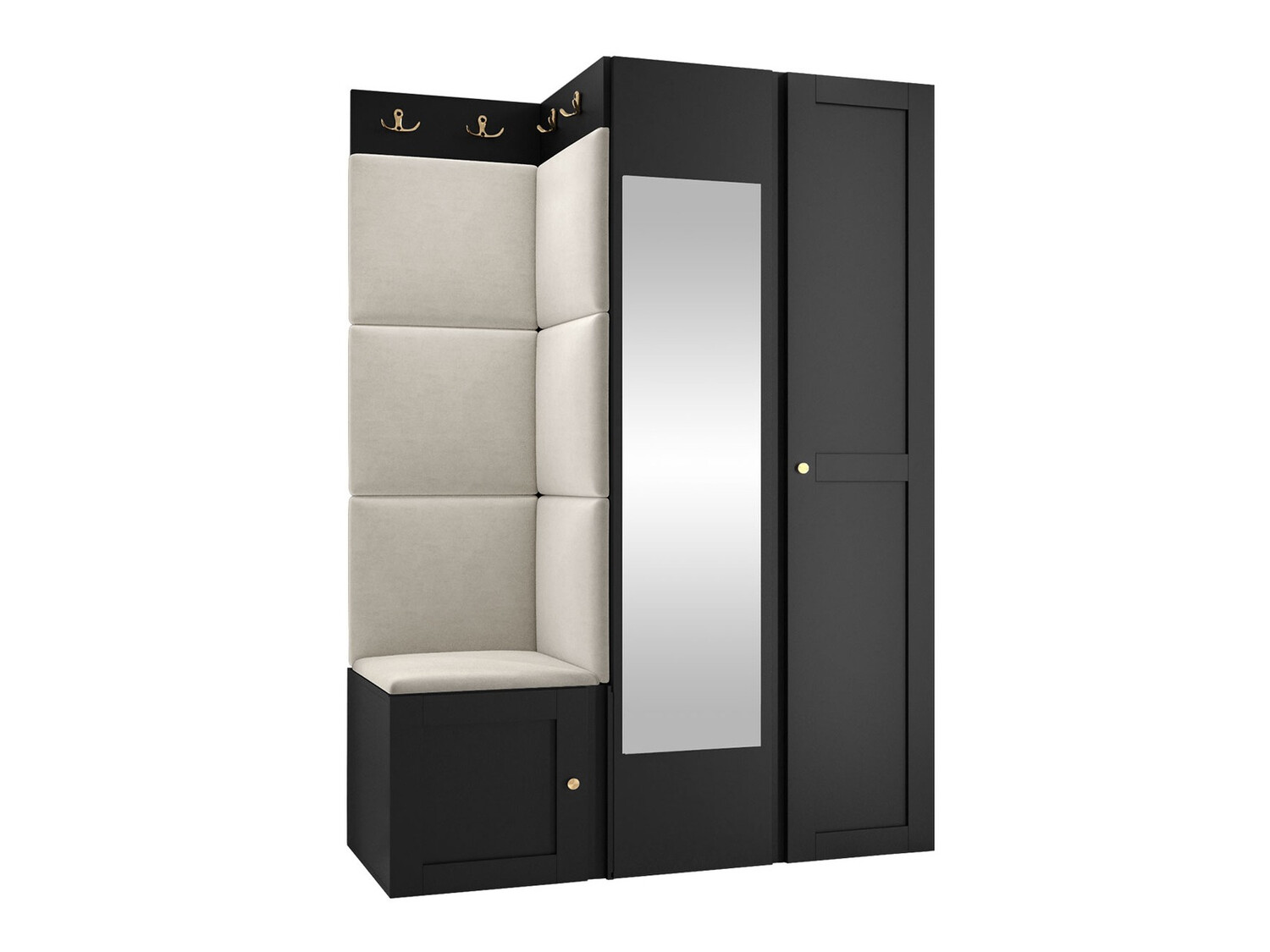 Előszoba garnitúra Hartford 380 (Fekete)