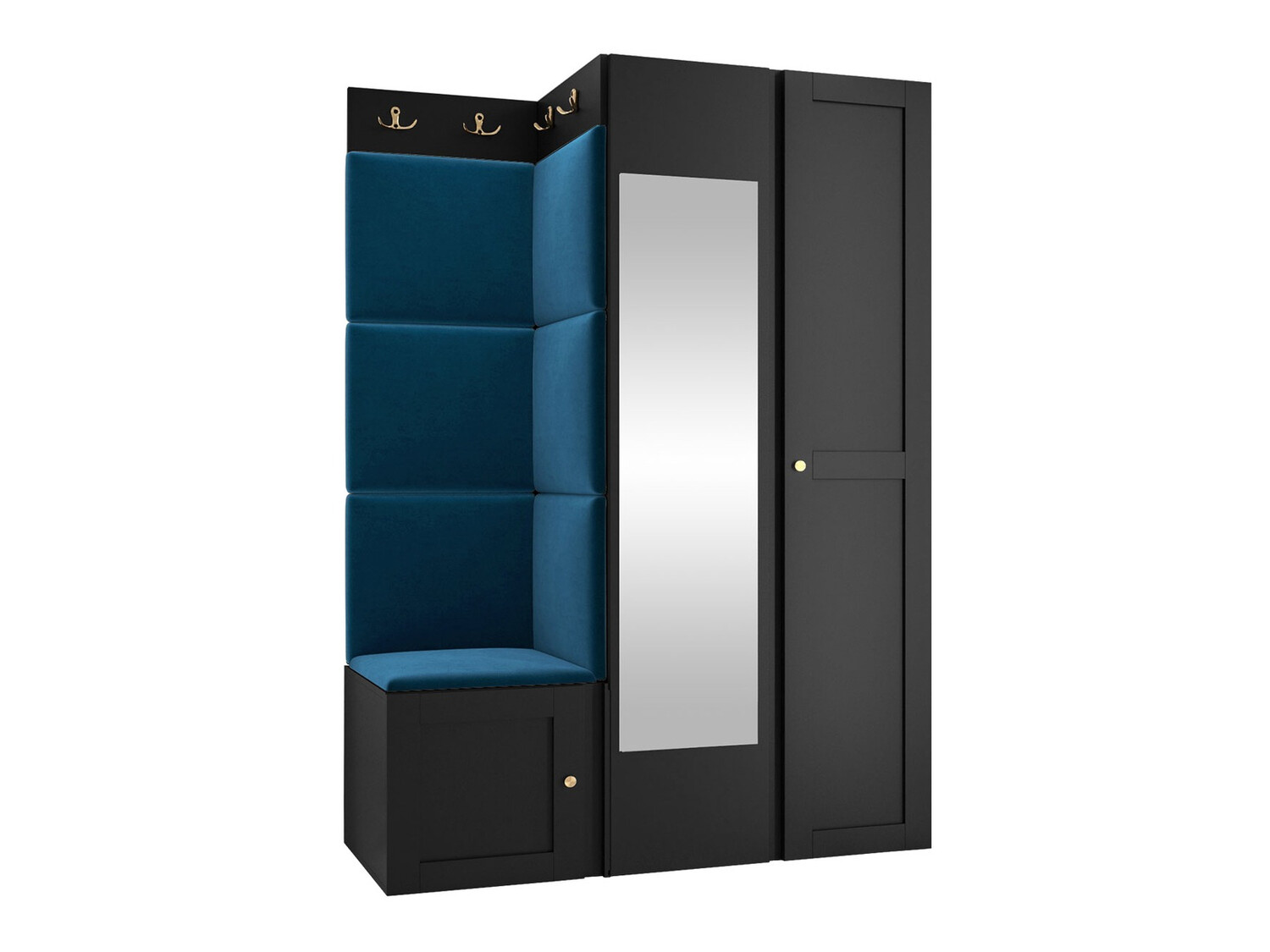 Előszoba garnitúra Hartford 380 (Fekete)