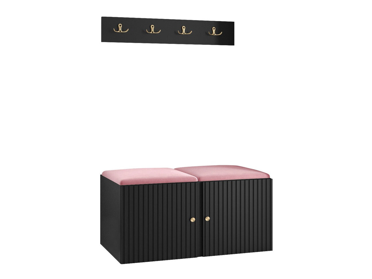 Előszoba garnitúra Hartford 384 (Fekete)