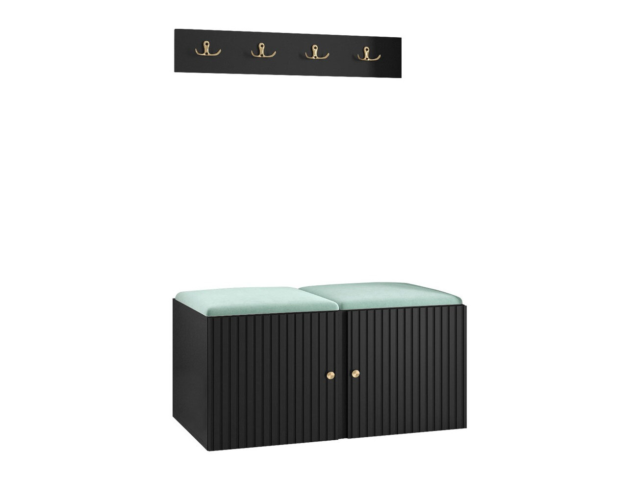 Előszoba garnitúra Hartford 384 (Fekete)