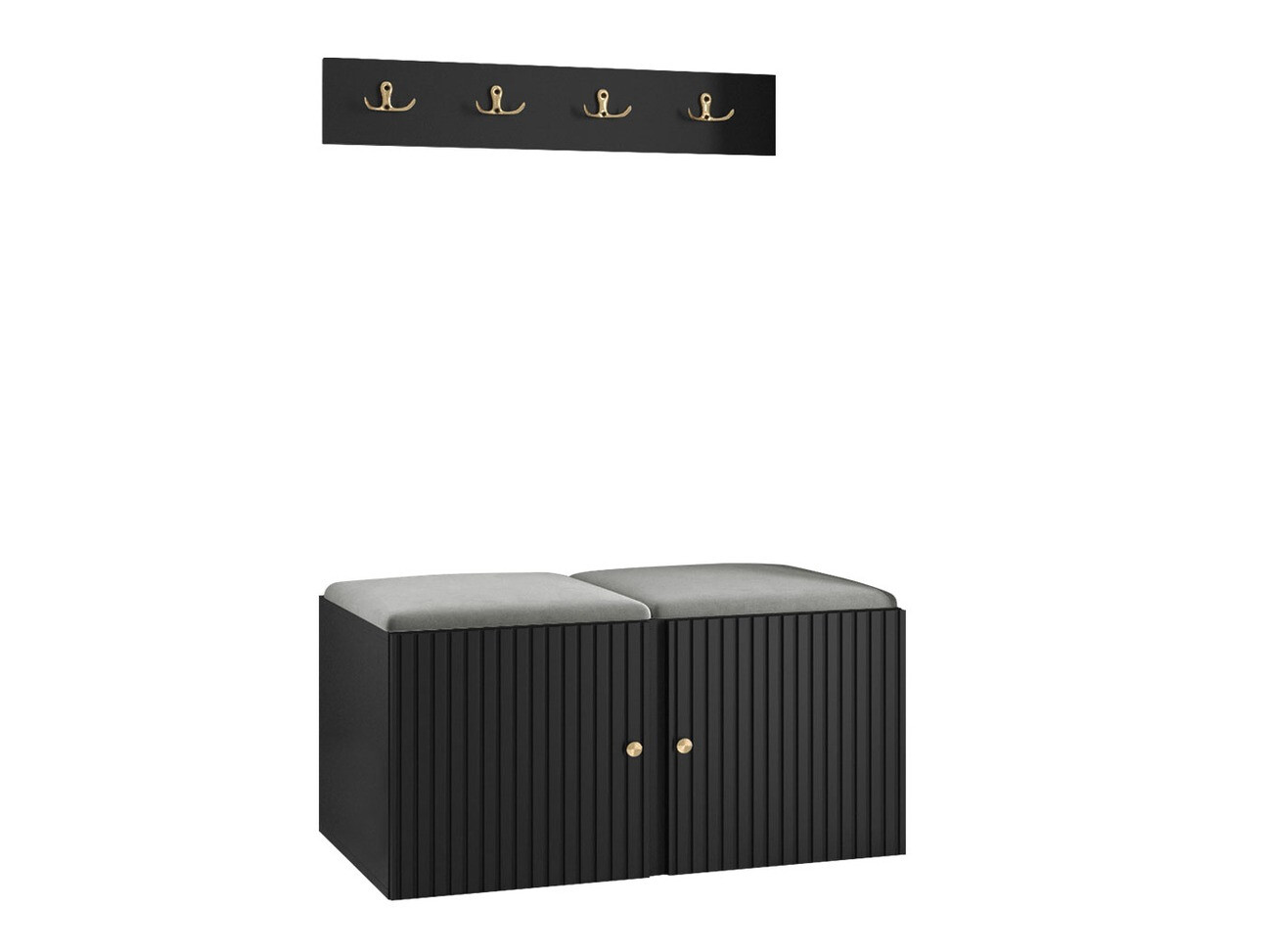 Előszoba garnitúra Hartford 384 (Fekete)