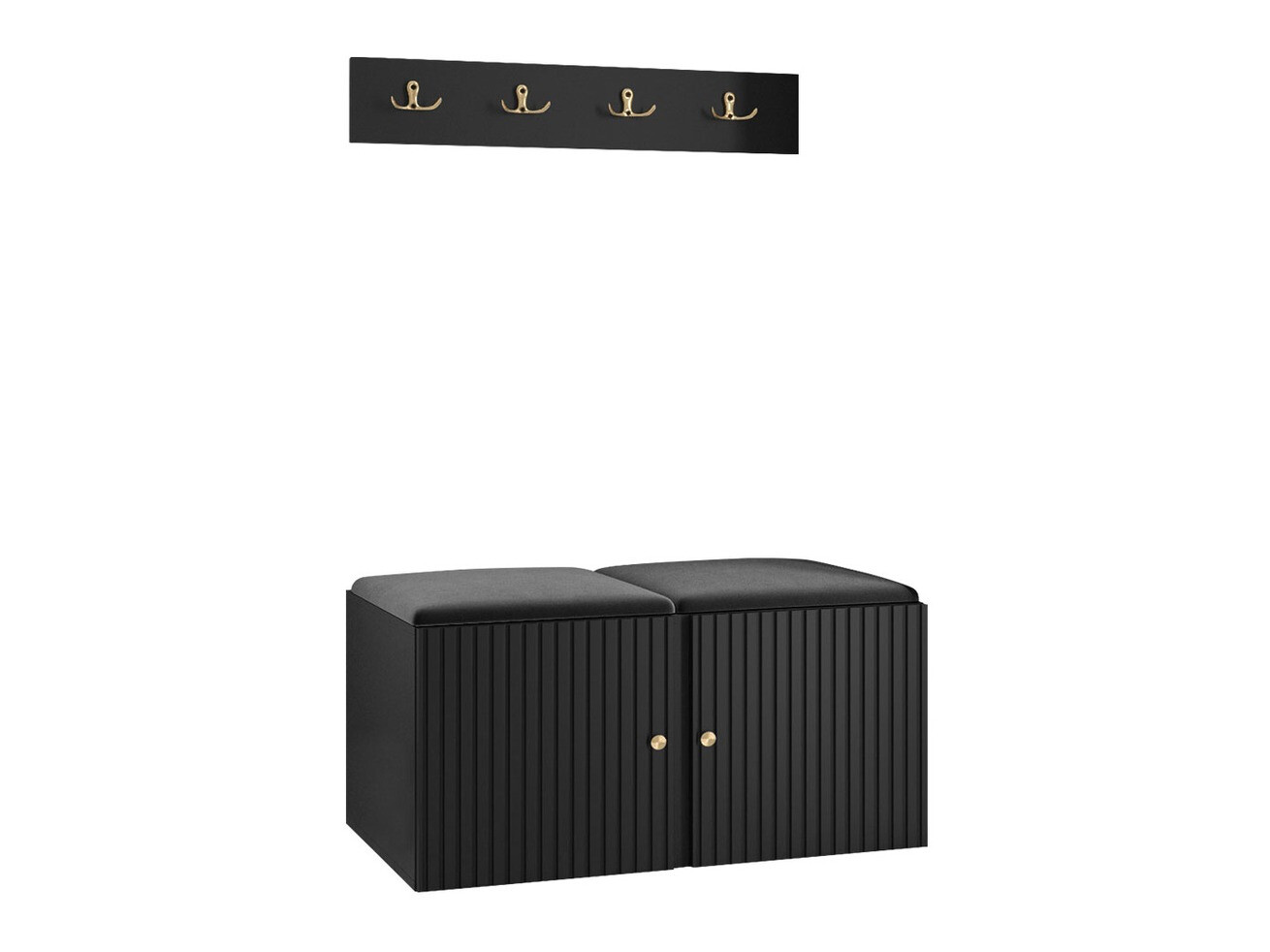 Előszoba garnitúra Hartford 384 (Fekete)