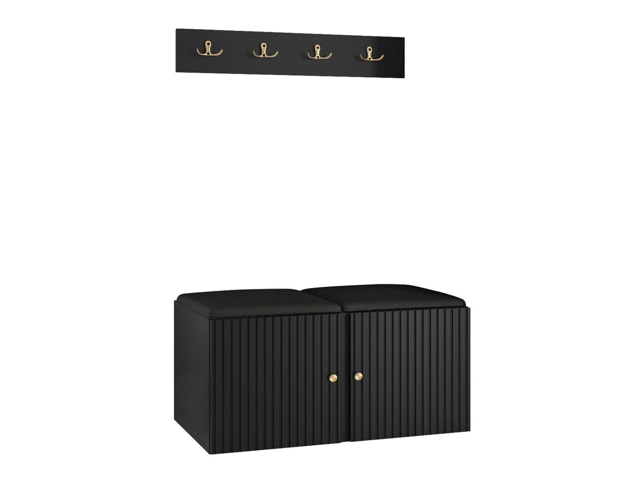 Előszoba garnitúra Hartford 384 (Fekete)