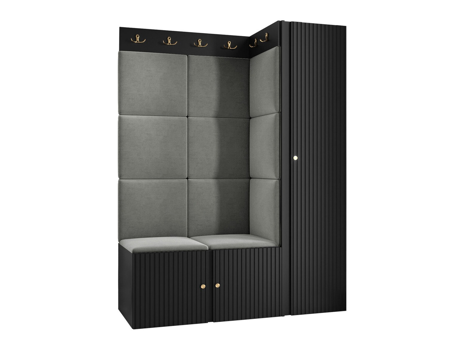 Előszoba garnitúra Hartford 385 (Fekete)