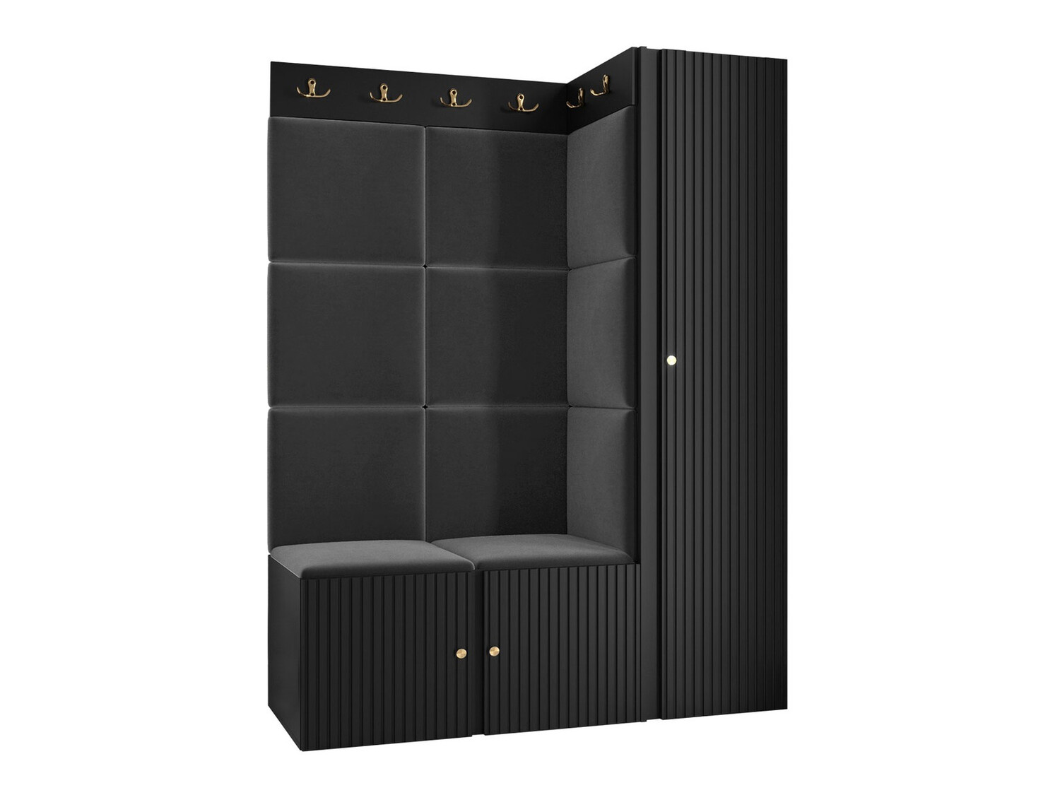 Előszoba garnitúra Hartford 385 (Fekete)