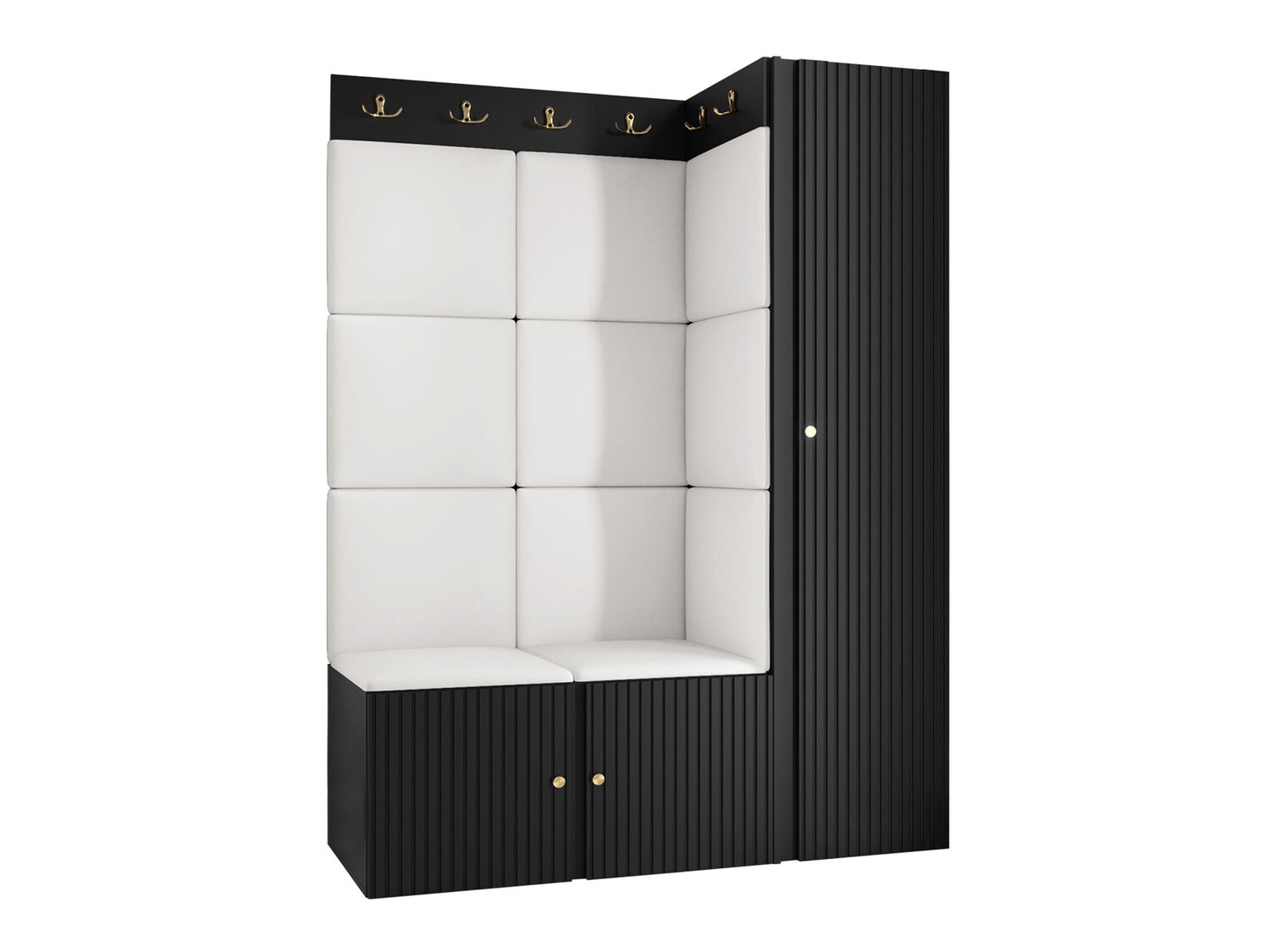 Előszoba garnitúra Hartford 385 (Fekete)