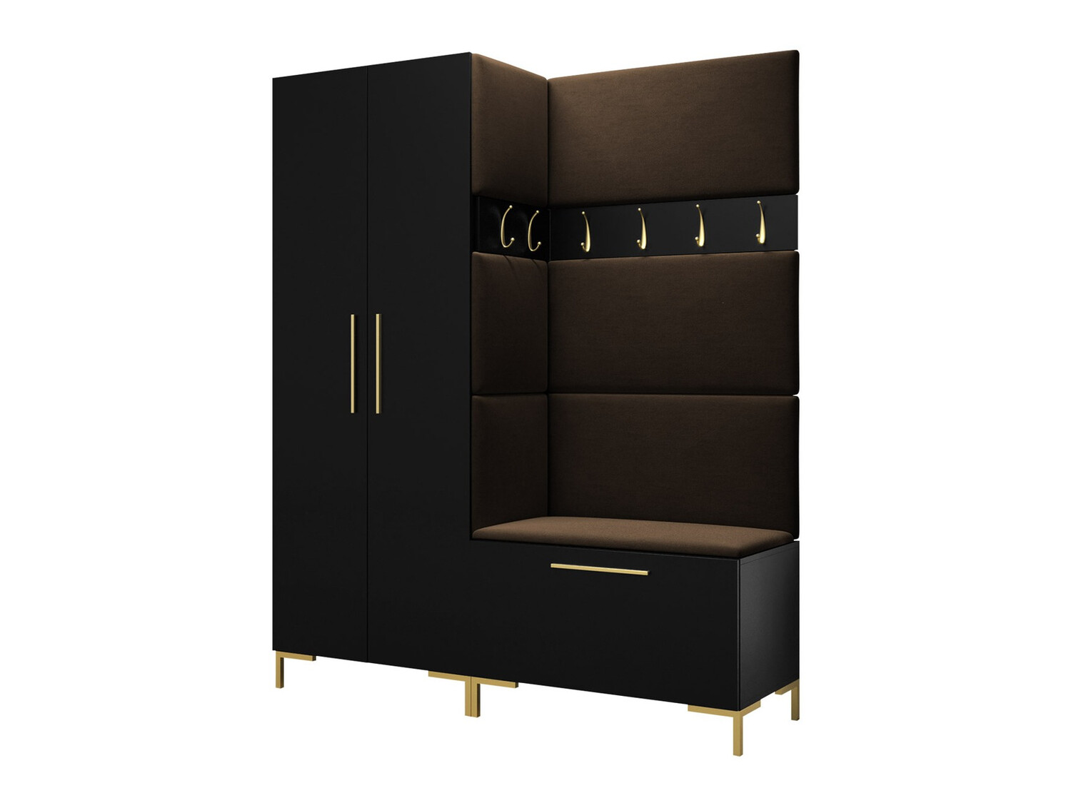 Előszoba garnitúra Tivsoa 100 (Fekete)