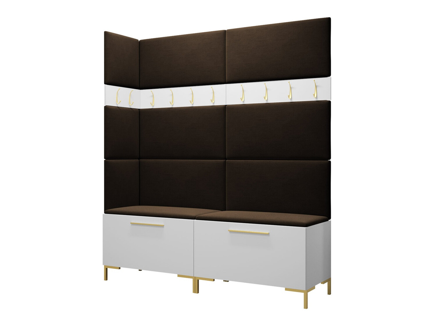 Előszoba garnitúra Tivsoa 104 (Fehér)