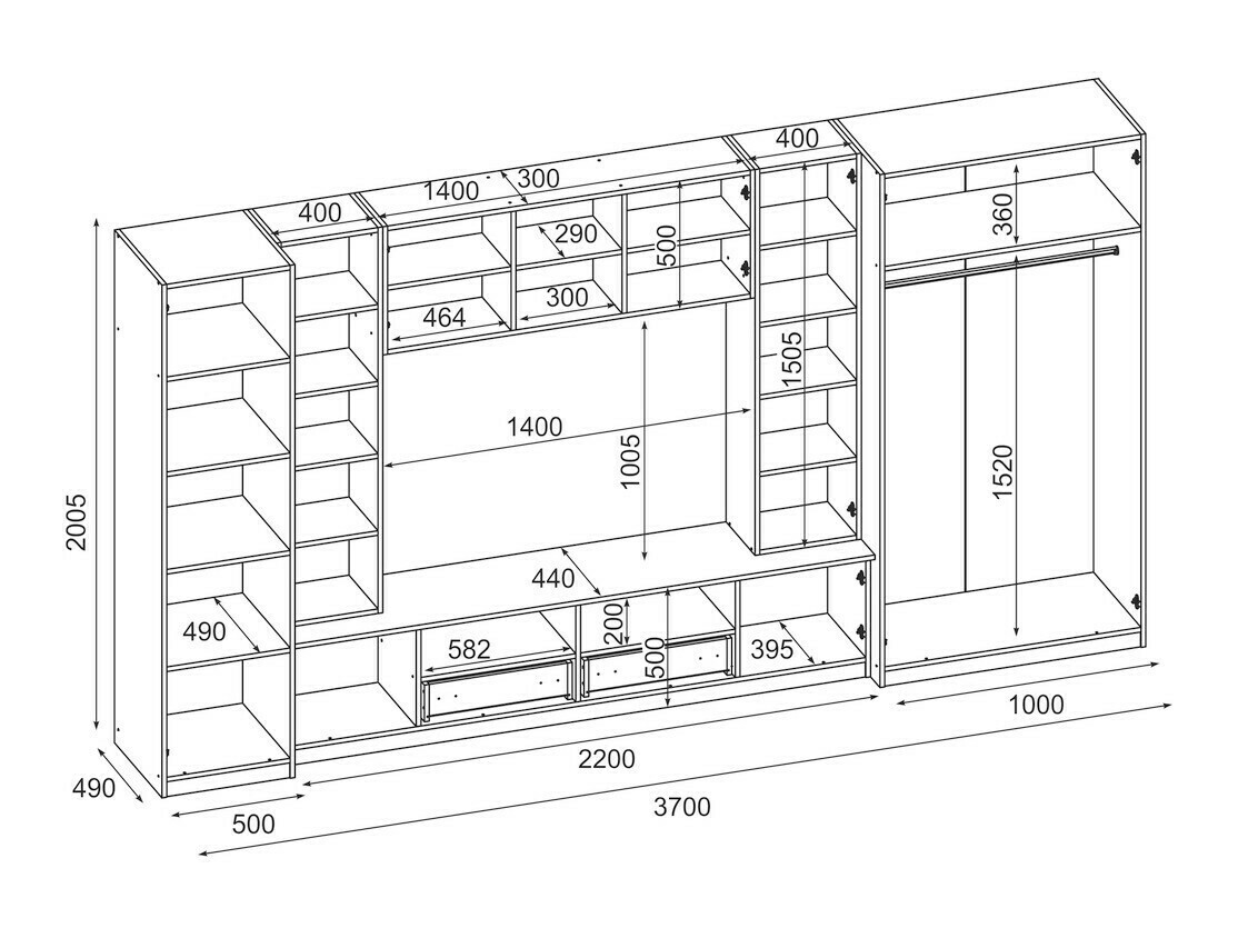 Nappali szett Lexington 174 (Dió + Sötét Sonoma tölgy)