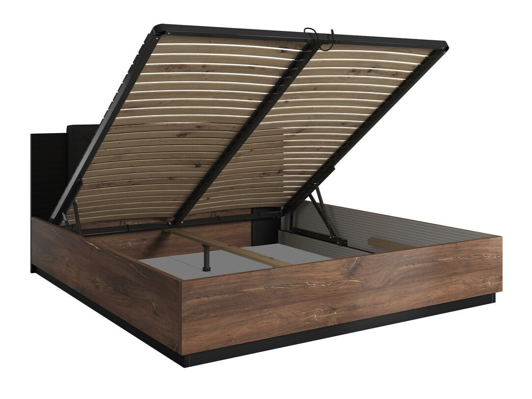 Ágy Felelie 104 (Rusztikus sötét tölgy + Réz)