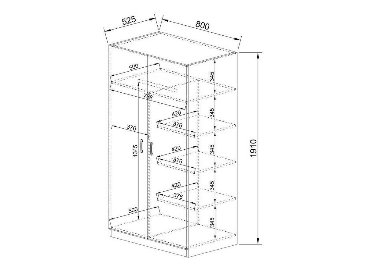Gardróbszekrény Etfela 107 (Sonoma tölgy)