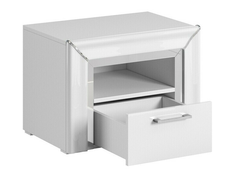 Hálószoba garnitúra Levrema 108 (Fehér + Ezüst)