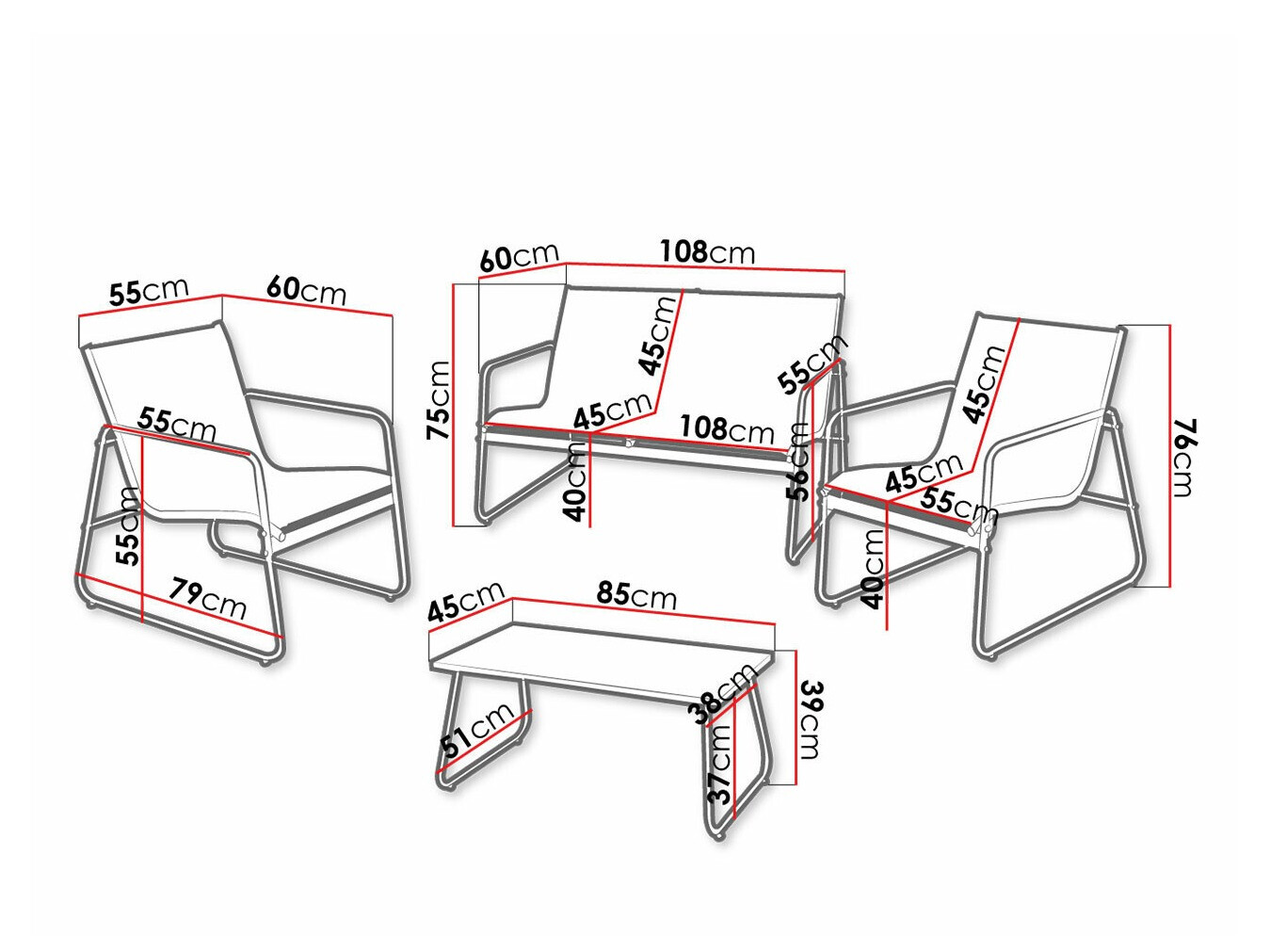 Kerti bútor Richardson 117