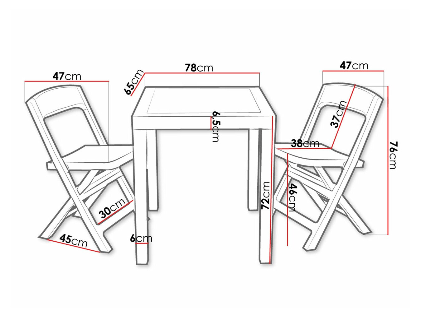Erkélybútor-készlet Richardson 119