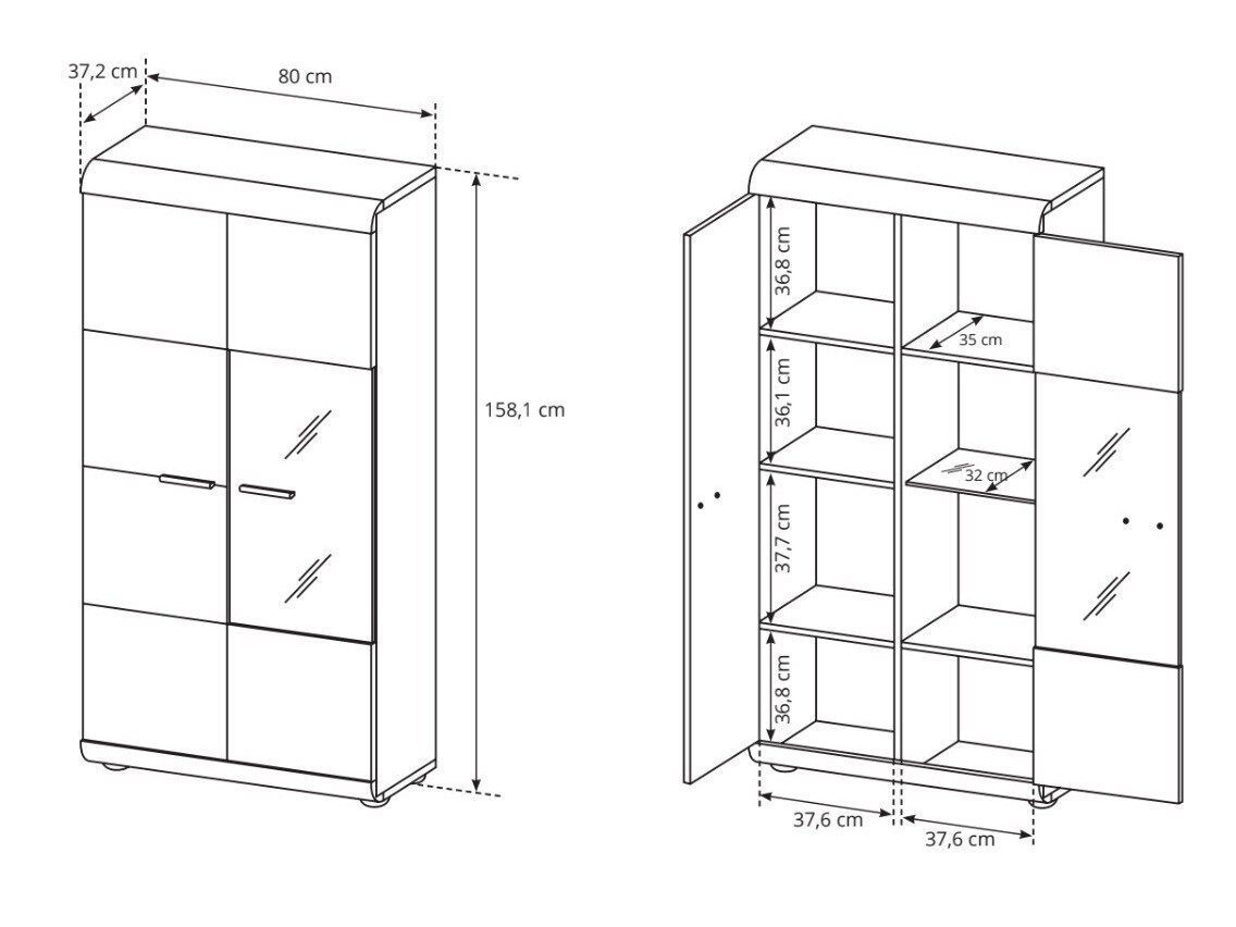 Könyvespolc Evarleve 104