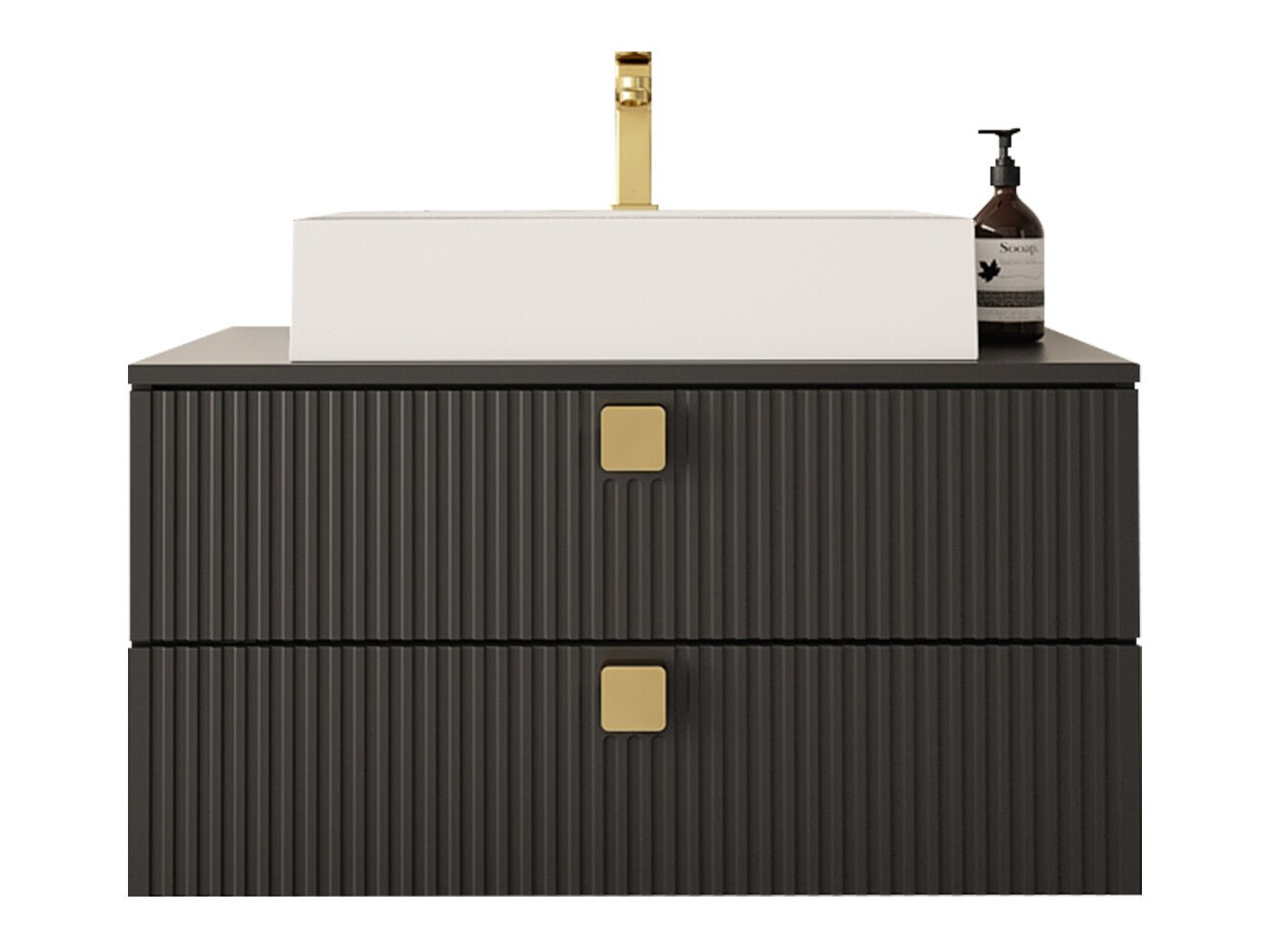 Fali szekrény mosdónak Orlvera 102 (Fekete)