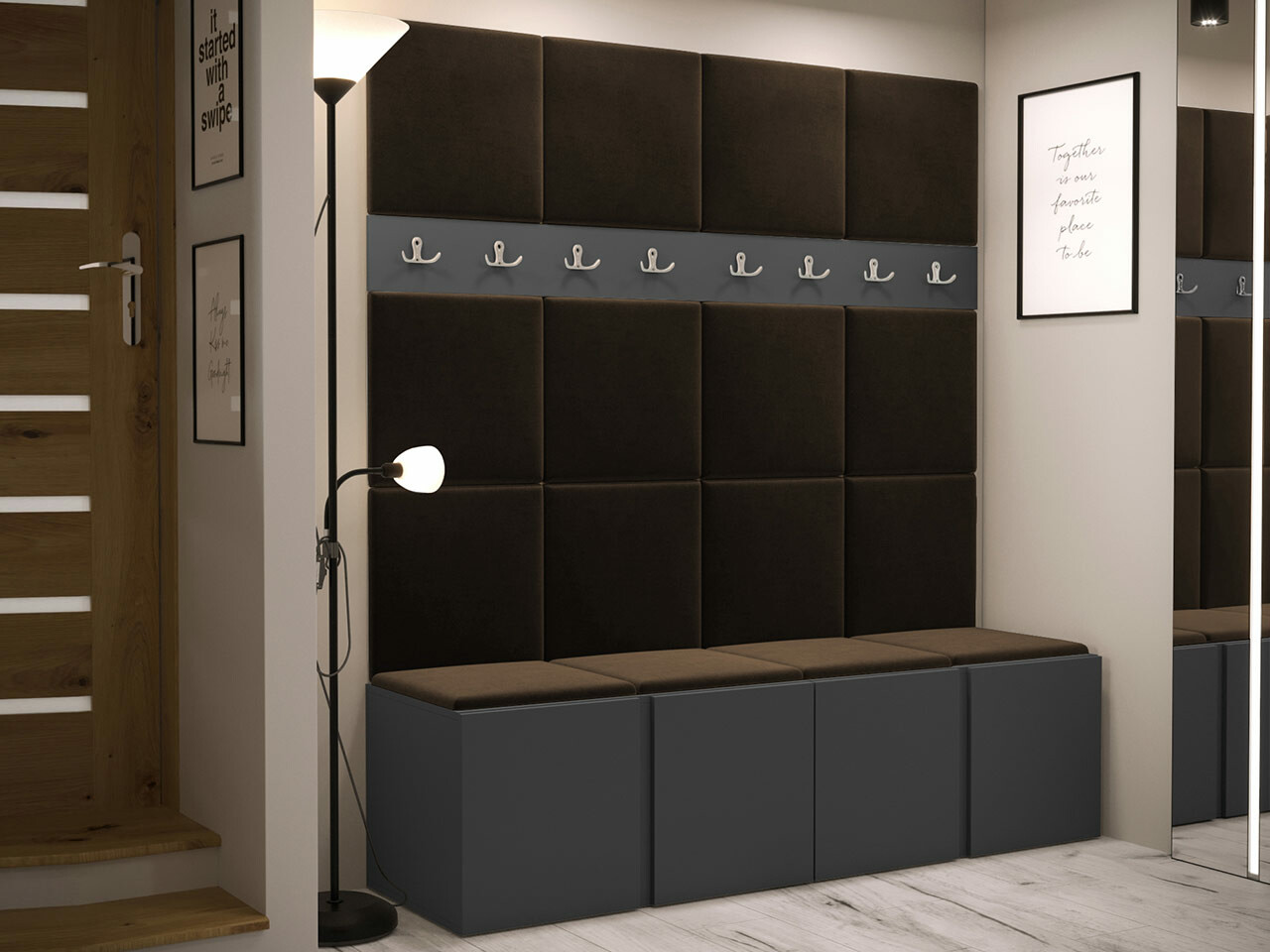 Előszoba garnitúra Hartford 268 (Grafit)