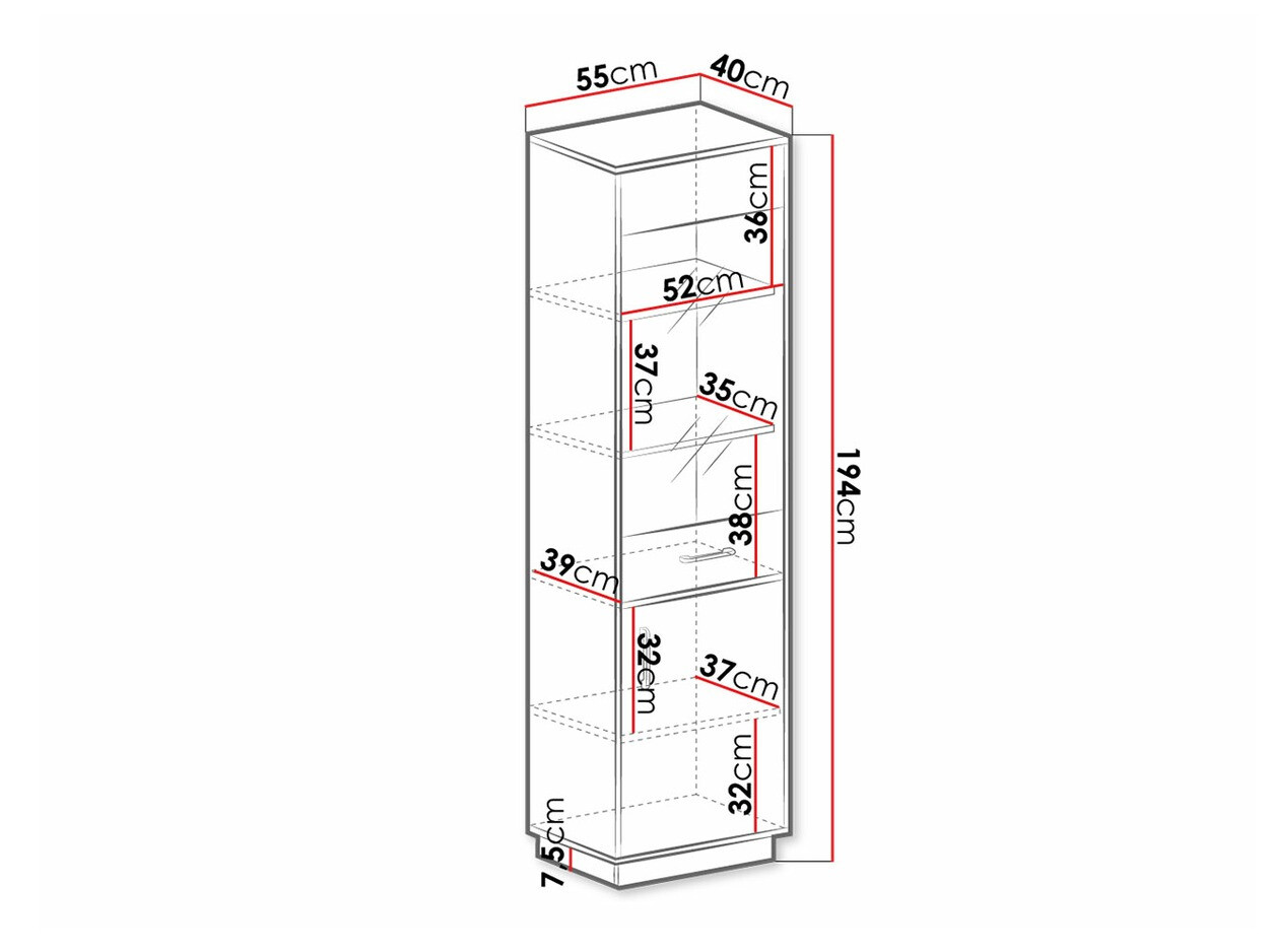 Könyvespolc Omaha T118 (Világos tölgy)