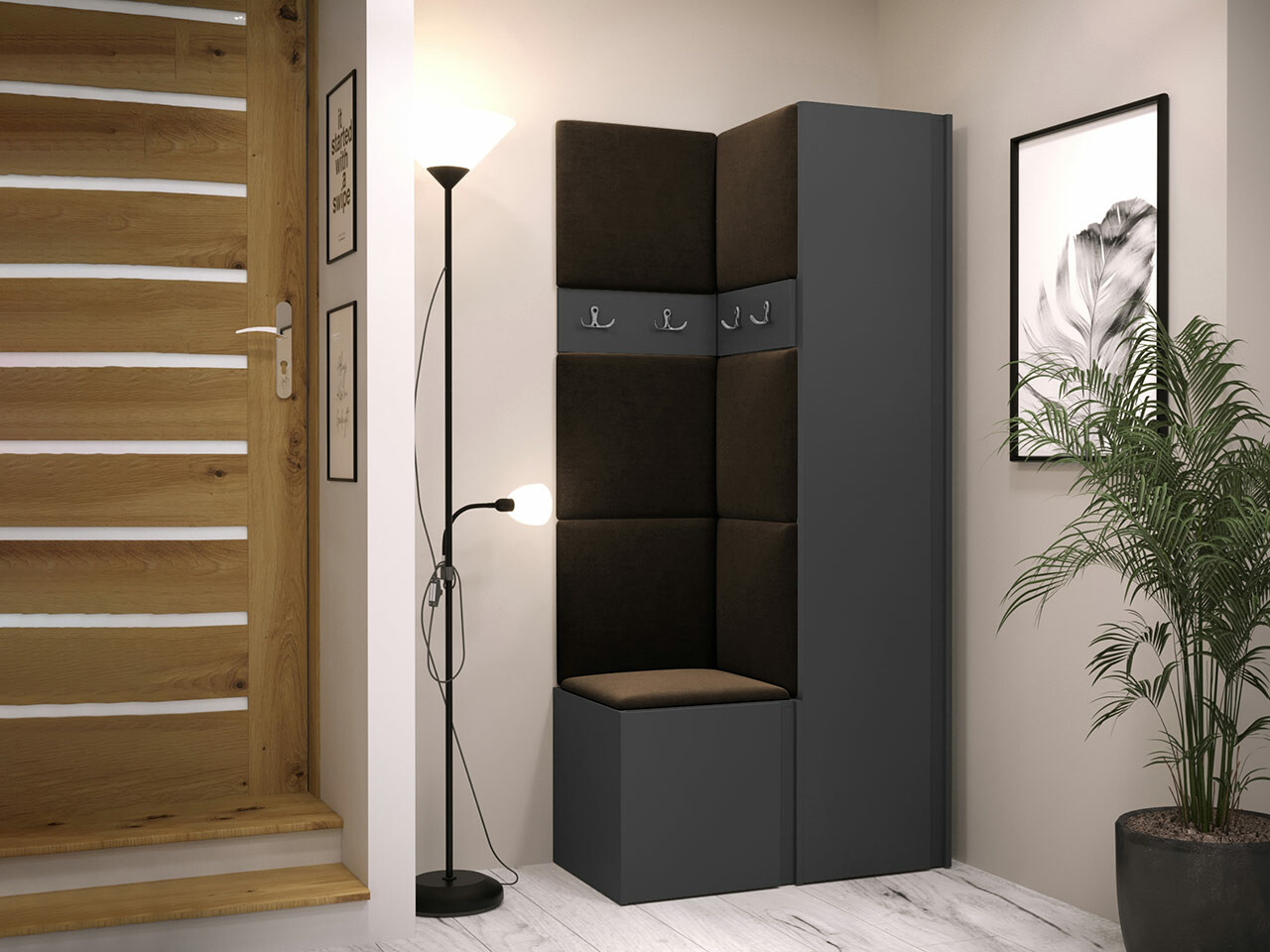 Előszoba garnitúra Hartford 348 (Grafit)