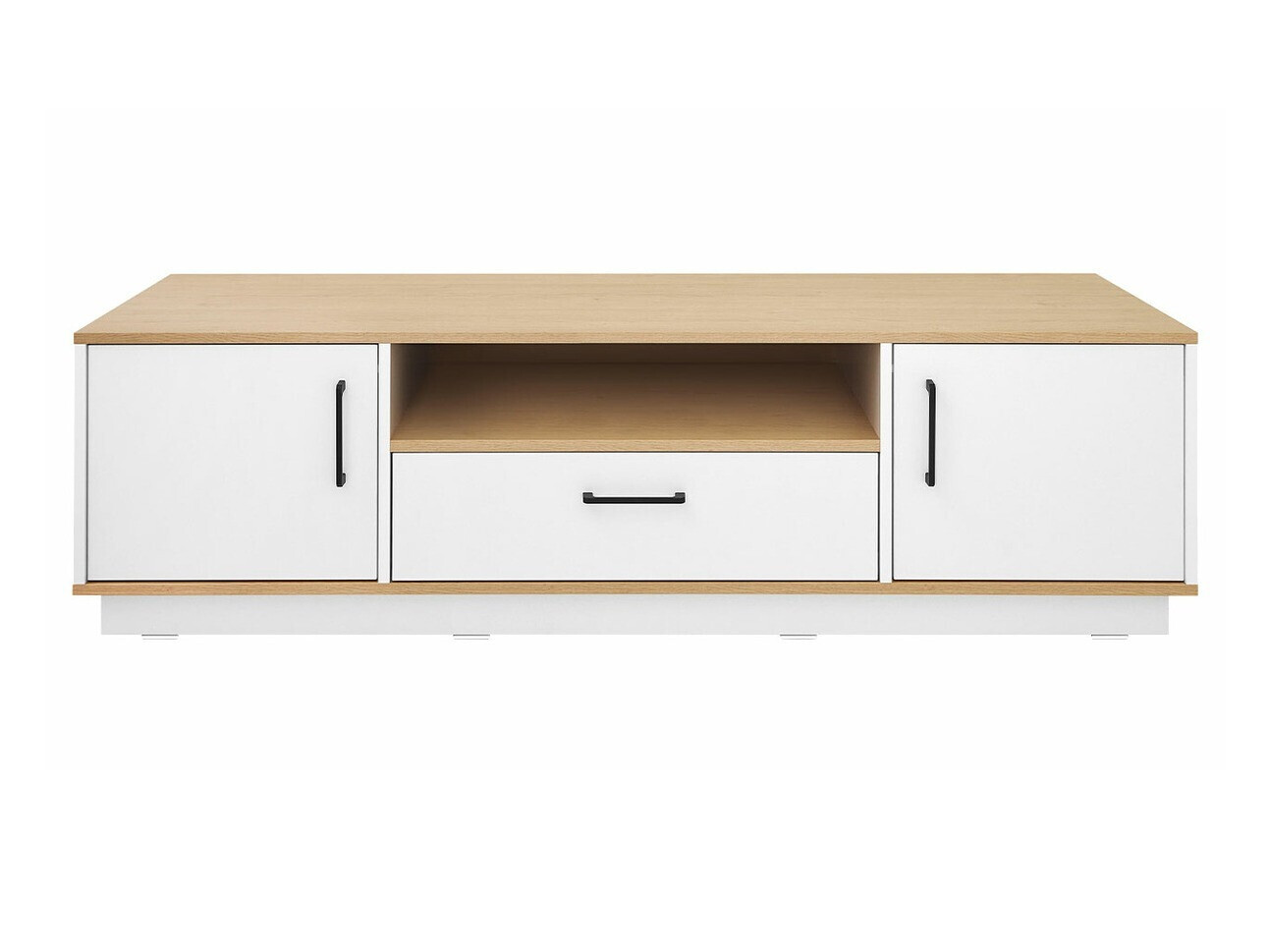 TV-állvány Omaha T121 (Világos tölgy + Fehér)