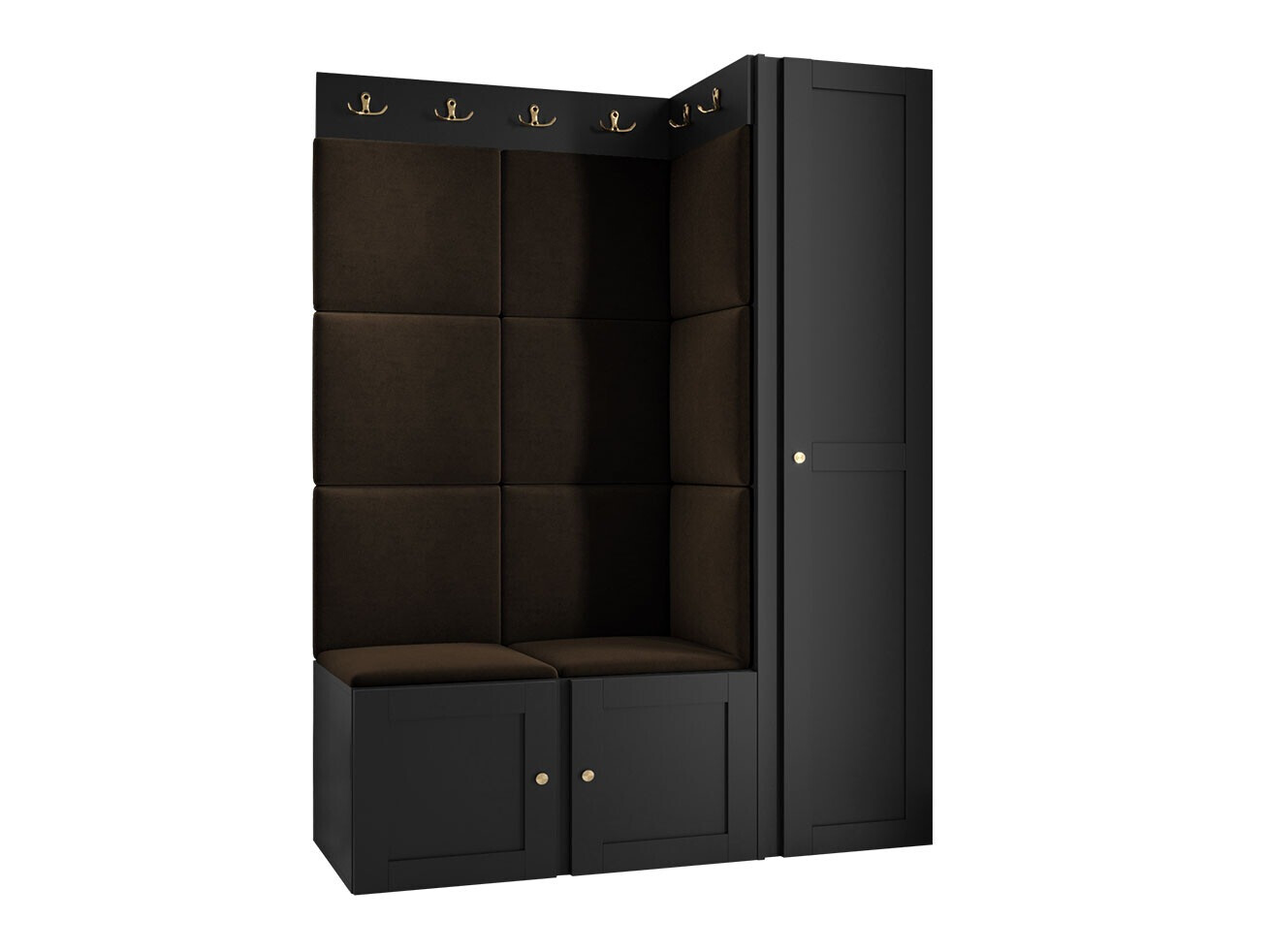 Előszoba garnitúra Hartford 377 (Fekete)