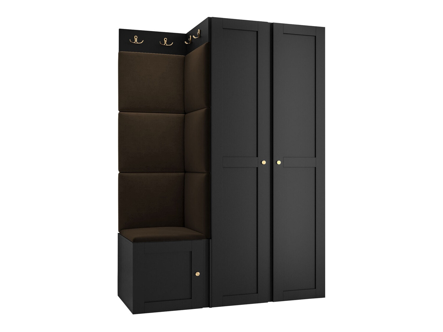 Előszoba garnitúra Hartford 379 (Fekete)