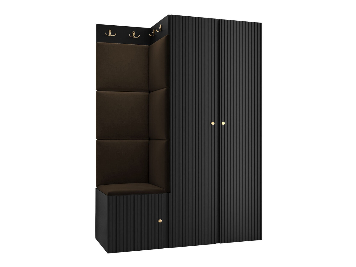 Előszoba garnitúra Hartford 387 (Fekete)