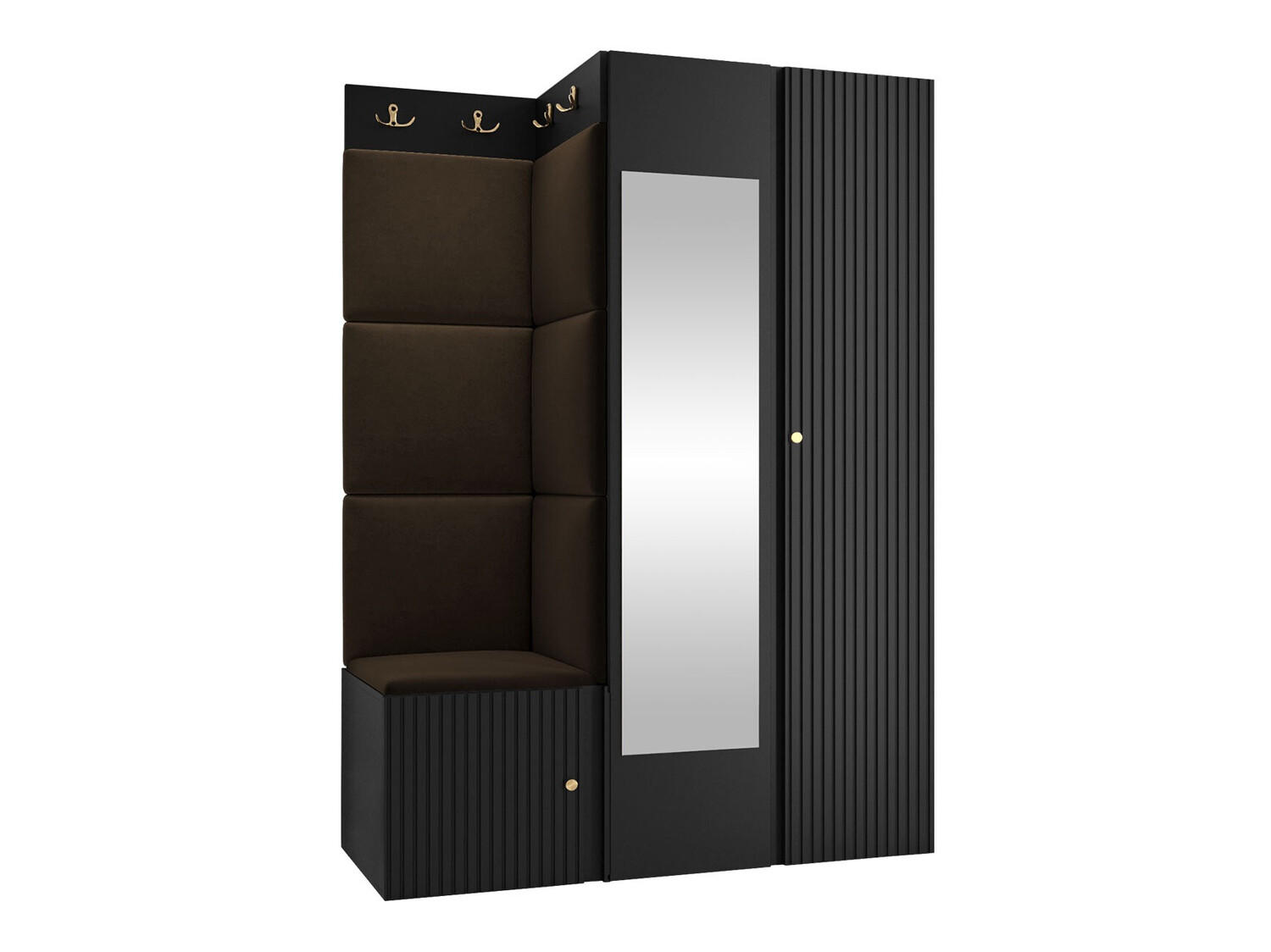 Előszoba garnitúra Hartford 388 (Fekete)