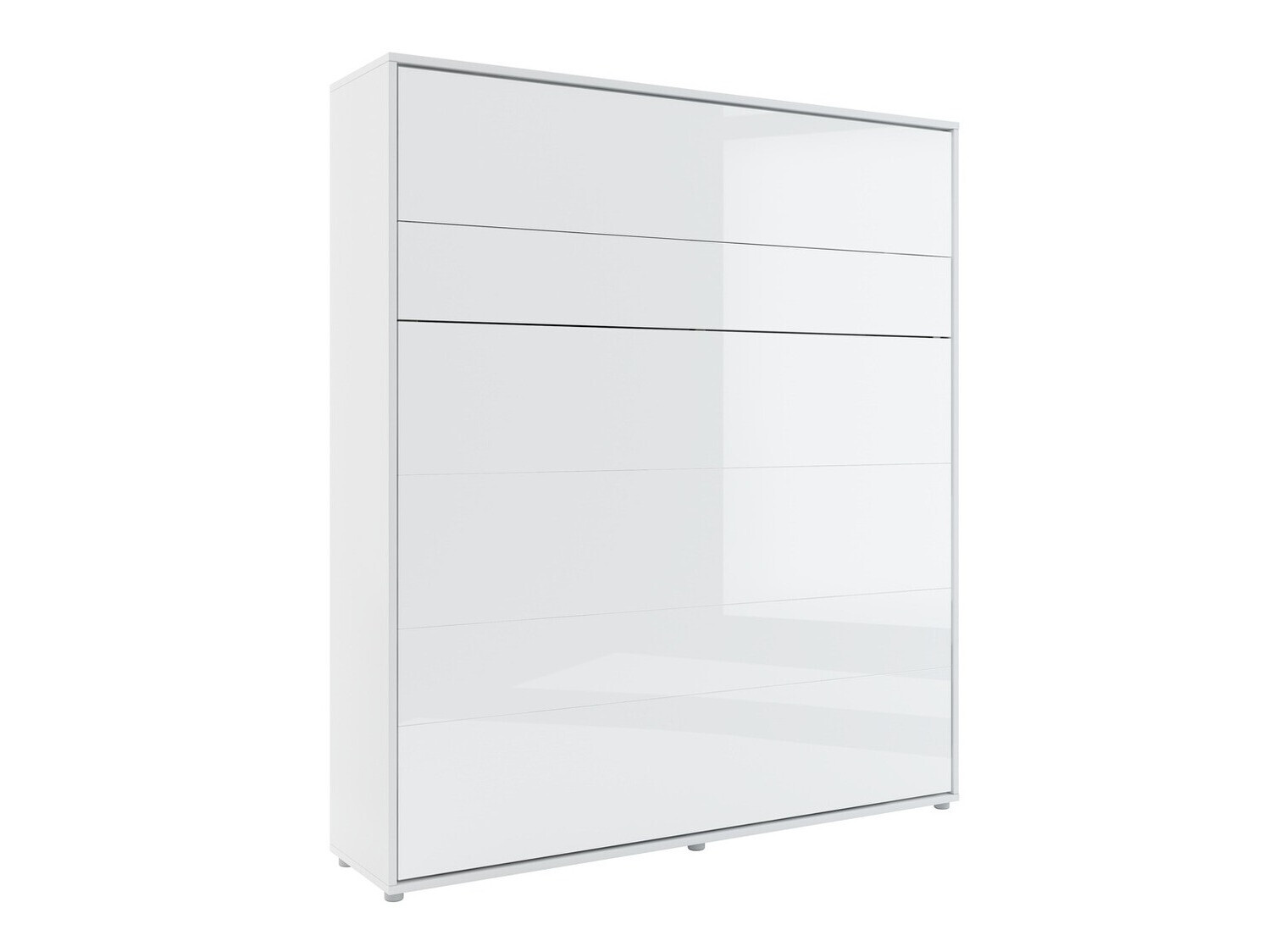 Szekrényágy Concept Pro Lenart Levfere 102 (Fehér + Fényes fehér)