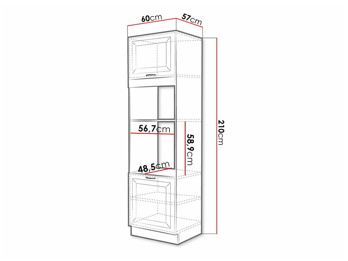 Moduláris szekrény beépített készülékekhez Retro Grey 116