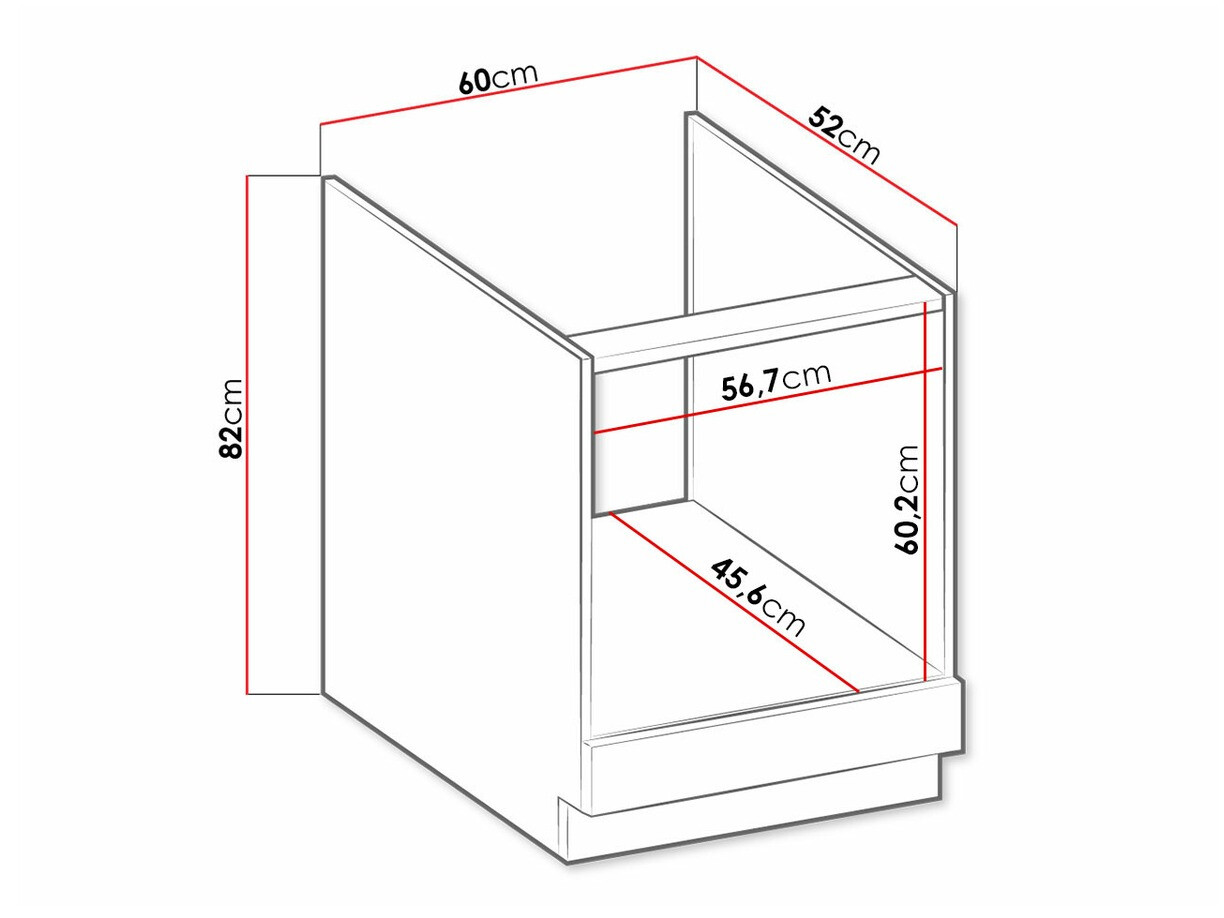 Moduláris szekrény beépített készülékekhez Retro White 109
