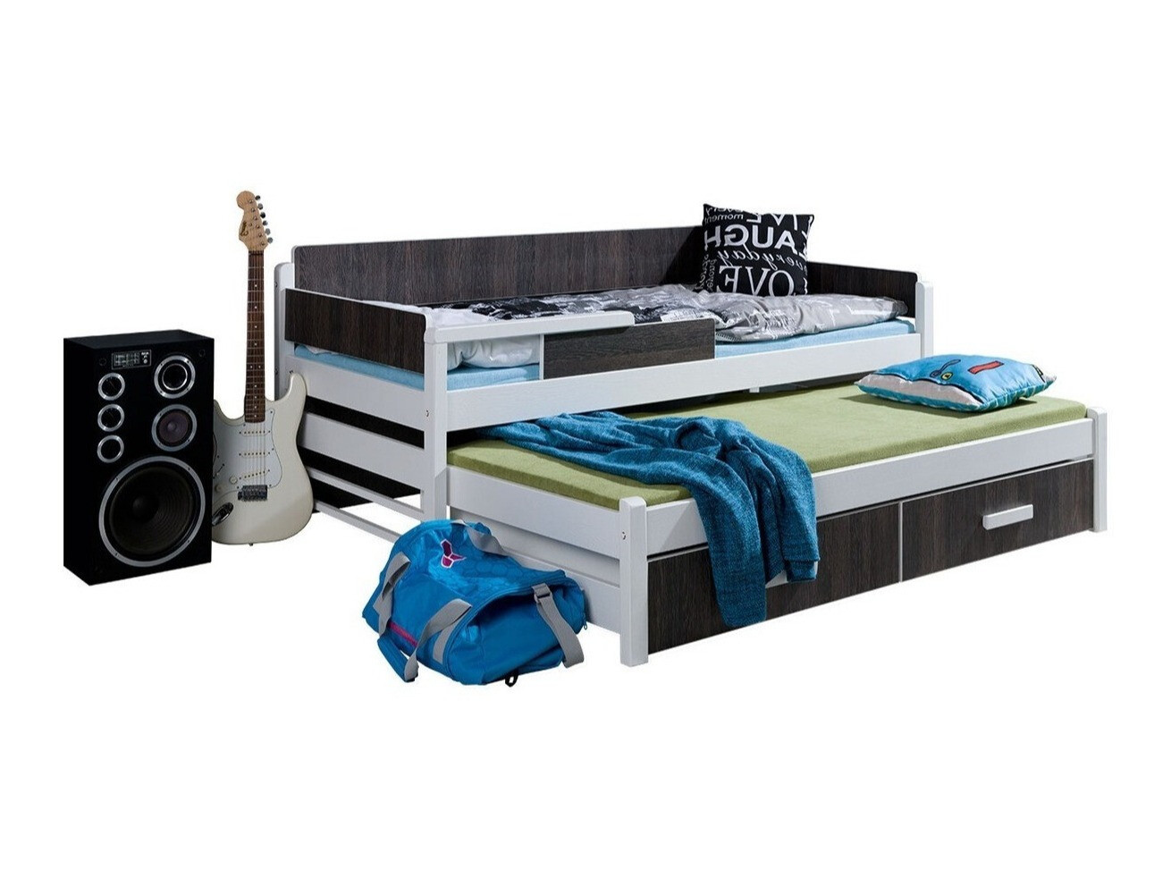 Ágy Henderson 121 (Fehér + Sötét Zebrano)