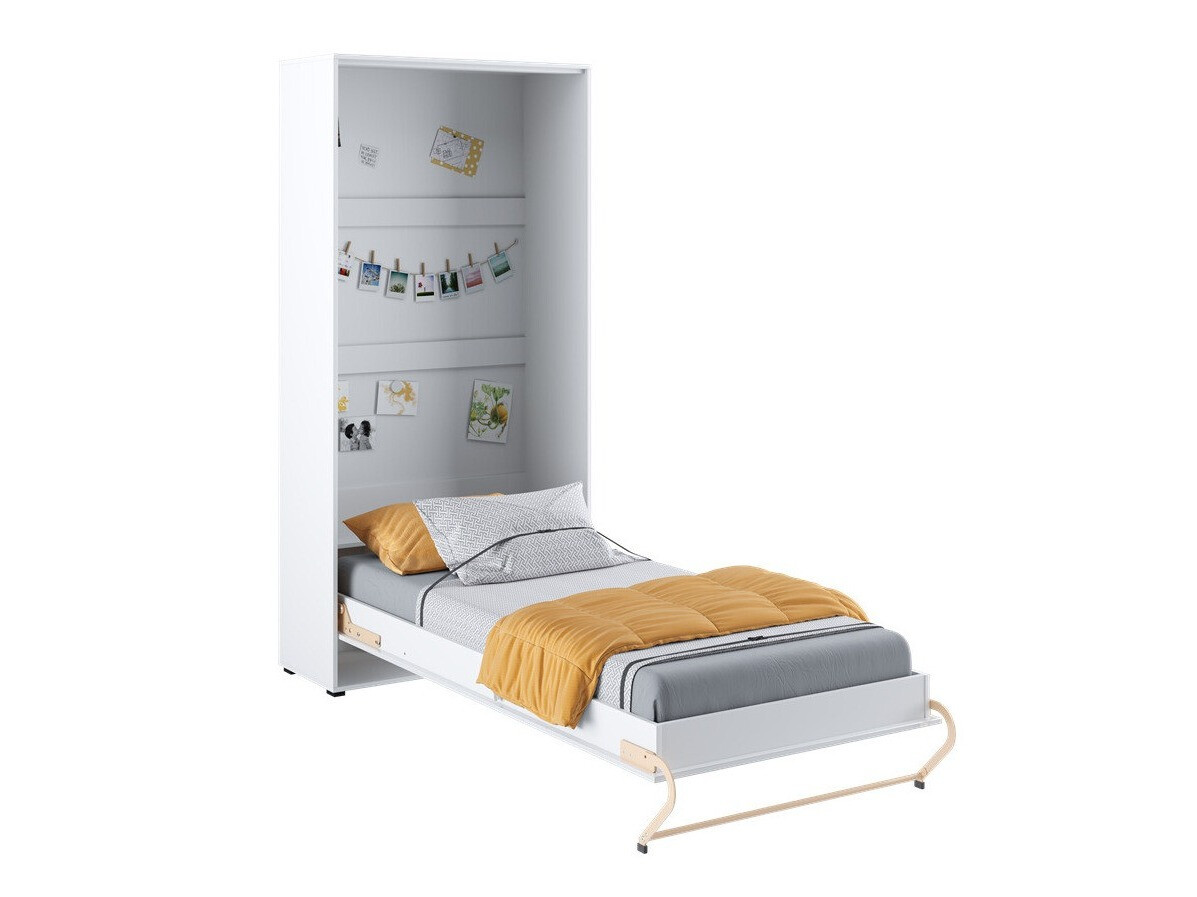 Szekrényágy Concept Pro Lenart Levfere 108 (Fehér + Fényes fehér)