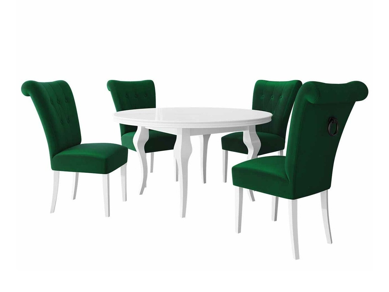 Étkezőgarnitúra Racine 143 (Fehér + Magic Velvet 2225)