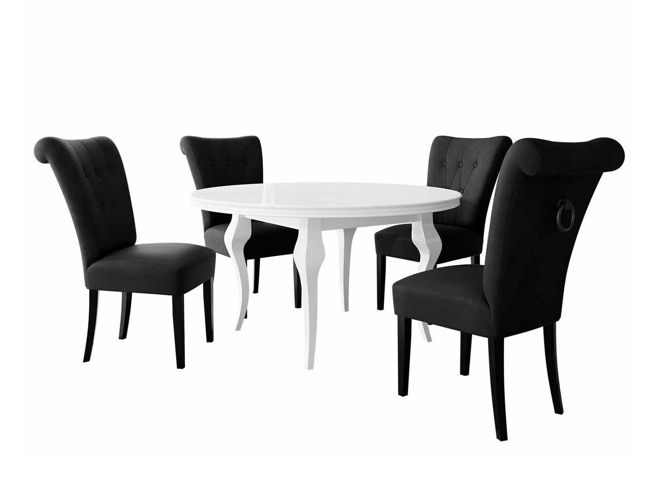 Étkezőgarnitúra Racine 143 (Fekete)