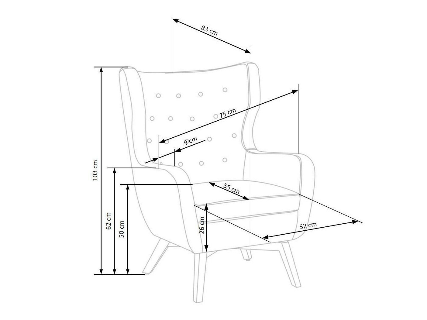 Fotel Houston 836 (Piros + Fekete)