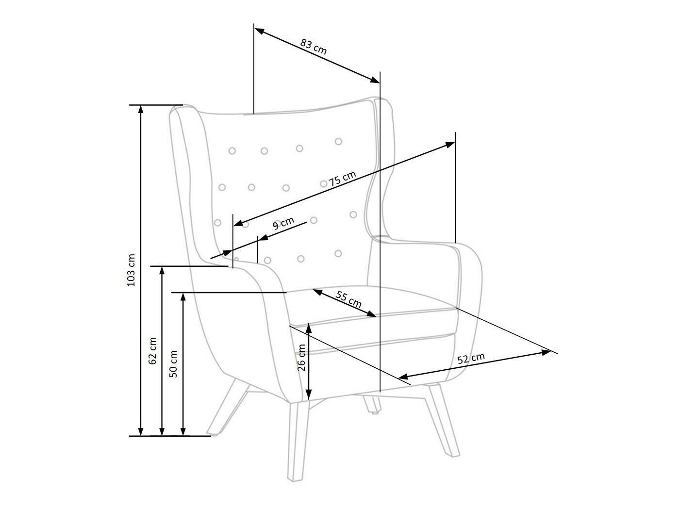 Fotel Houston 836 (Sötétzöld + Fekete)