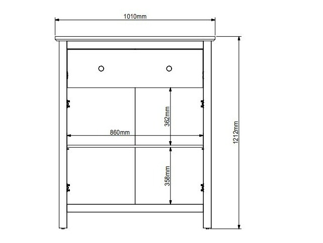 Komód Sordoro 126 (Világos vörösfenyő + Larico fenyő)