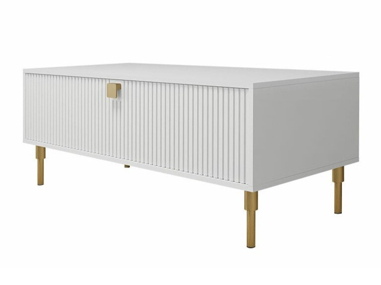 Dohányzóasztal Merced 122 (Fehér + Aranysárga)