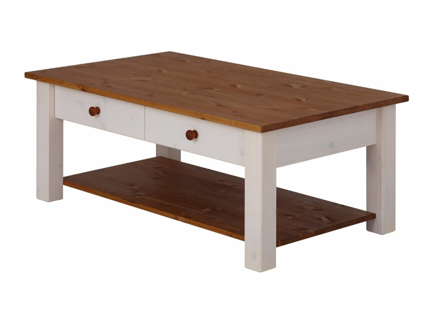 Dohányzóasztal Denton 754 (Fehér + Mézes tölgy)