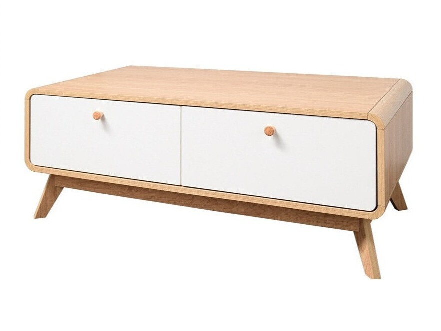 Dohányzóasztal Elbtena 100 (Tölgy + Fehér)