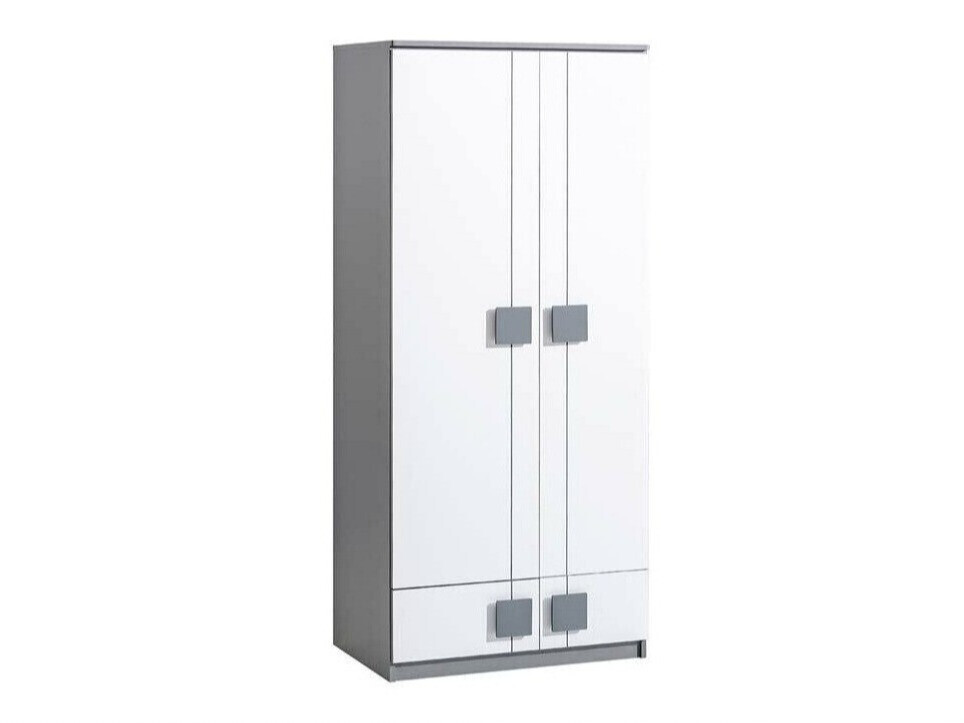 Gardróbszekrény Elmenou 100 (Fehér + Antracit)