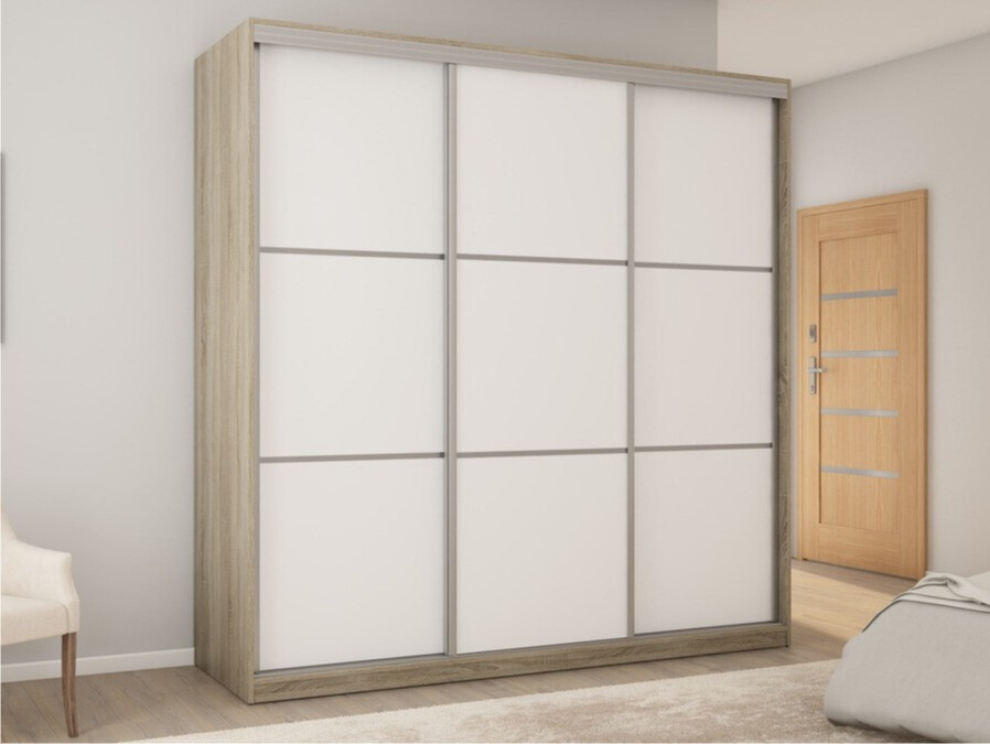 Gardróbszekrény Lexington 147 (Sonoma tölgy + Fehér)