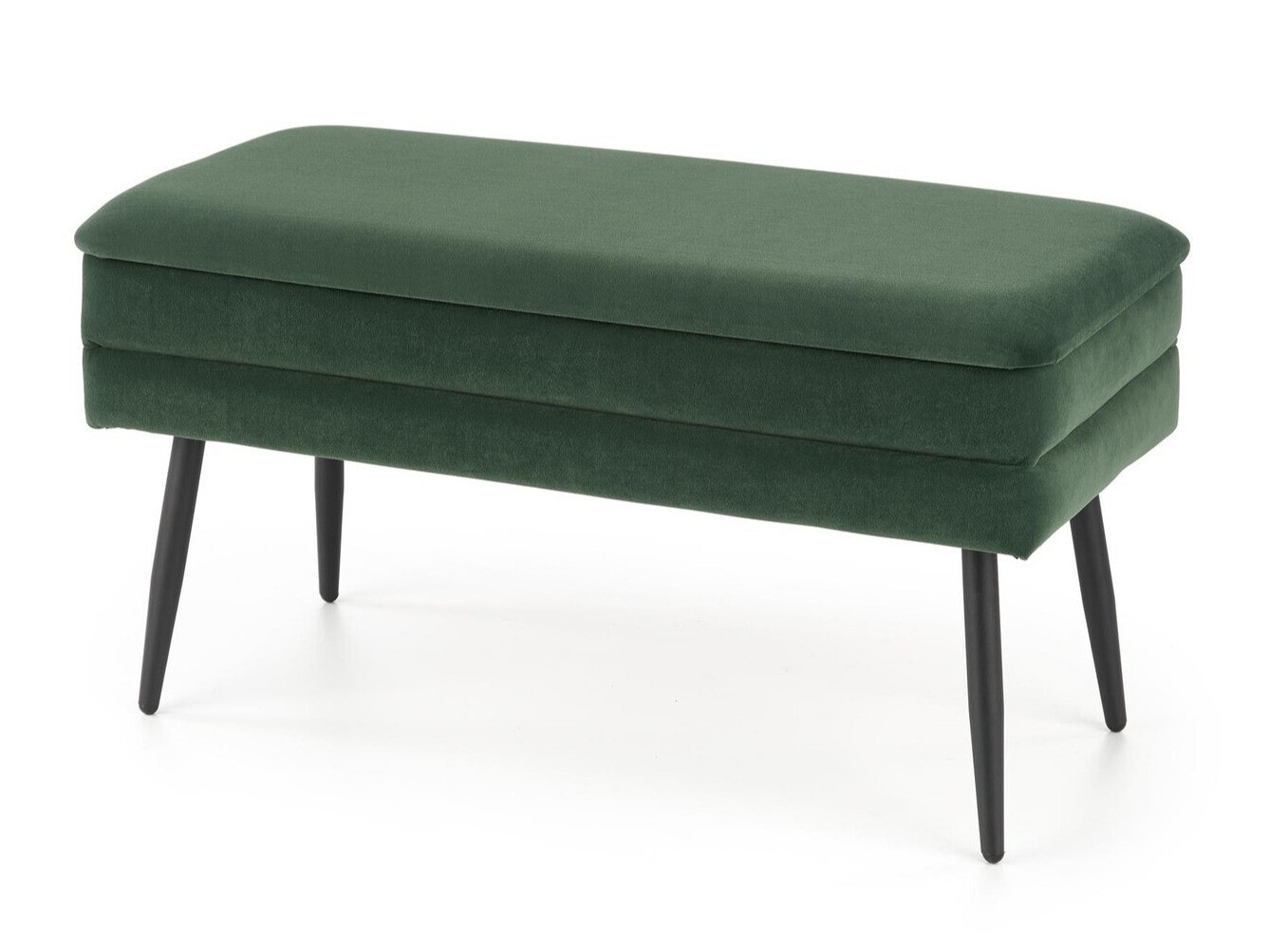 Kárpitozott pad Houston 1255 (Sötétzöld + Fekete)