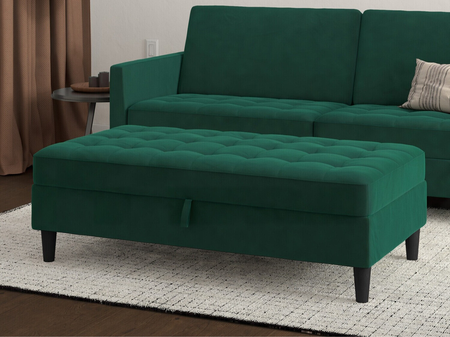 Kárpitozott pad Tulsa 544 (Zöld)