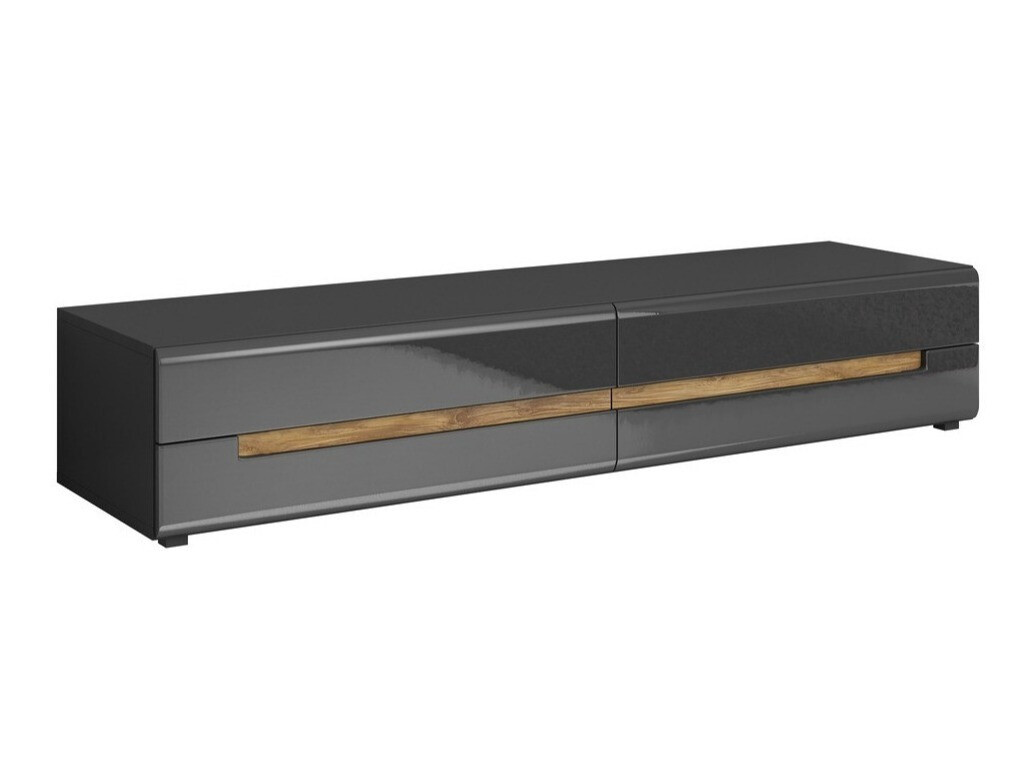 TV-állvány Austin D114 (Antracit + Gloss antracit)