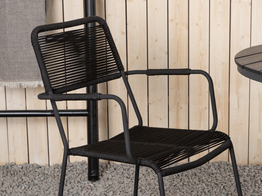 Asztal és szék garnitúra Dallas 3784 (Fekete)