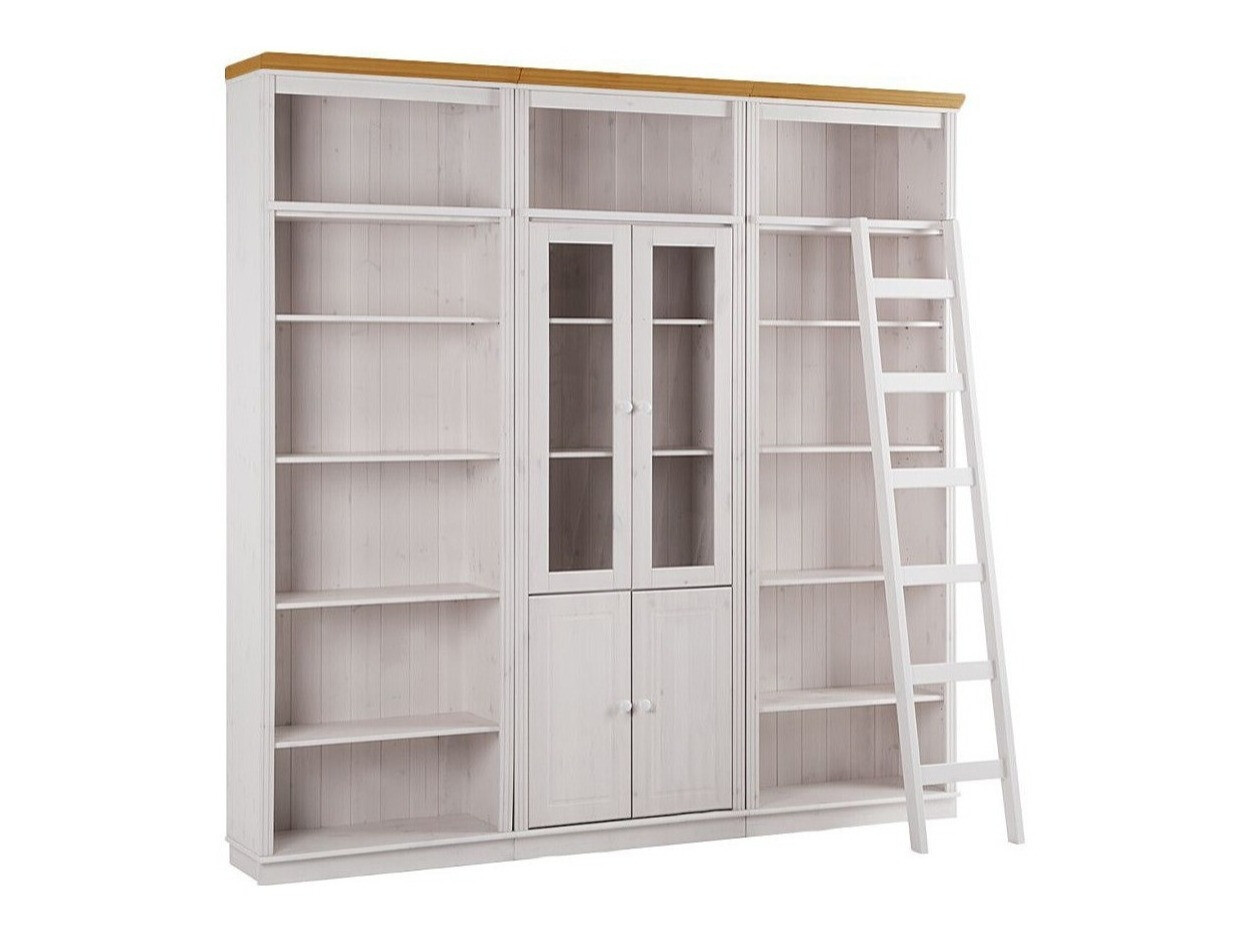 Polc szett Saltoro 126 (Fehér + Mézes tölgy)